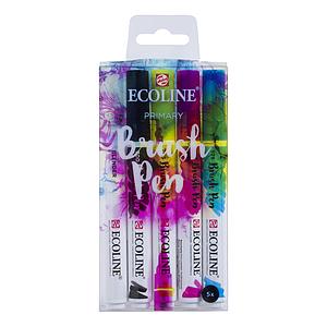 TALENS ECOLINE BRUSHPEN  PRIMAIRE SET - 5 KLEUREN