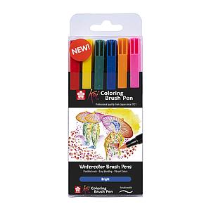 KOI COLORING BRUSH BASIC SET - 6ST