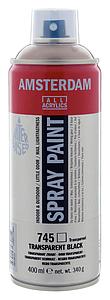 ACRYL SPUITBUS 400ML TRANSPARANT ZWART