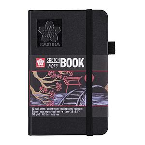 SCHETSBOEK 140G ZWART VEL 9x14CM - ZWART