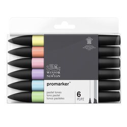PROMARKER - SET PASTEL TONES - 6 STUKS