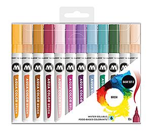 AQUA COLOR BRUSHMARKER - BASIC SET 2