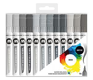 AQUA COLOR BRUSHMARKER - GREY SET