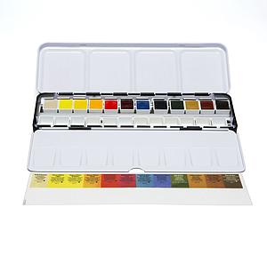 EXTRA FINE WATERCOLOR METAL BOX 12PAN STANDARD