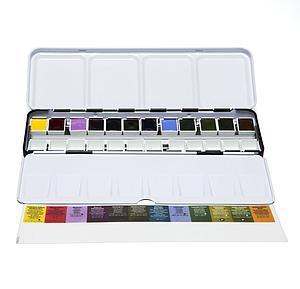 EXTRA FINE WATERCOLOR METAL BOX 12PAN INSPIRATION