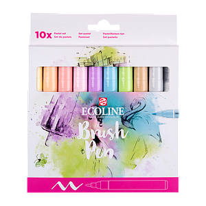 TALENS ECOLINE BRUSHPEN SET PASTEL - 10 KLEUREN