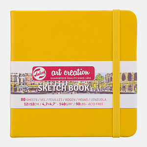 SCHETSBOEK 140G 80VEL 12x12CM - YELLOW