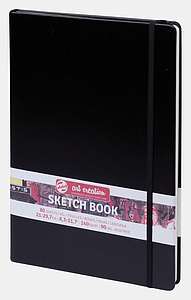 SCHETSBOEK 140G 80VEL 21x29.7CM - ZWART