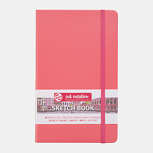 SCHETSBOEK 140G 80VEL 13x21CM - CORAL