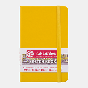 SCHETSBOEK 140G 80VEL 9x14CM - YELLOW