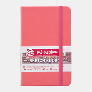 SCHETSBOEK 140G 80VEL 9x14CM - CORAL