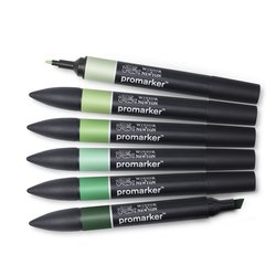 PROMARKER - SET GREEN TONES - 6 KLEUREN