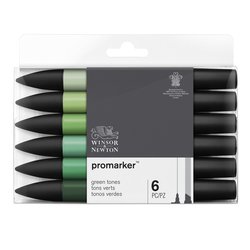 PROMARKER - SET GREEN TONES - 6 KLEUREN
