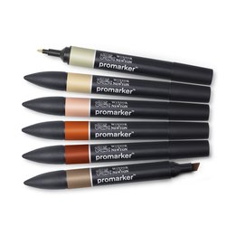 PROMARKER - SET EARTH TONES - 6 KLEUREN