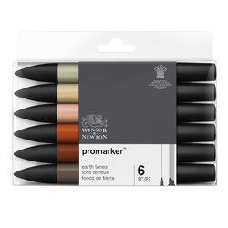 PROMARKER - SET EARTH TONES - 6 KLEUREN