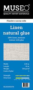 MUSEO DOEK LINNEN NATUURLIJKE LIJM 435G 105CM ROL 10M