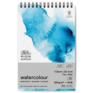 WATERCOLOUR AQUABLOK SPIRAAL 300G 12VEL 17.8x25.4CM