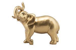 BEELDJE GOLDEN ELEPHANT 26X12X22CM - DD