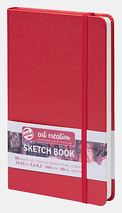 SCHETSBOEK 140G 80VEL 13x21CM - ROOD