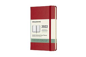 AGENDA 2022 - 12M - POCKET - WEEKLY - HARDCOVER - SCARLET RED