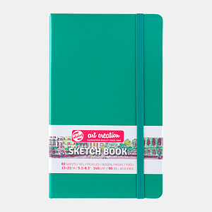 SCHETSBOEK 140G 80VEL 13x21CM - WOUDGROEN