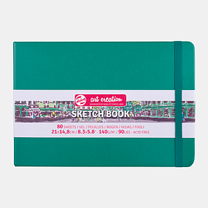 SCHETSBOEK 140G 80VEL 21x14.8CM - WOUDGROEN