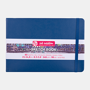 SCHETSBOEK 140G 80VEL 21x14.8CM - MARINEBLAUW