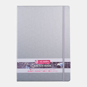 SCHETSBOEK 140G 80VEL 21x29.7CM - ZILVER