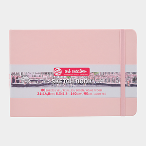 SCHETSBOEK 140G 80VEL 21x14.8CM - PASTEL PINK