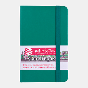 SCHETSBOEK 140G 80VEL 9x14CM - WOUDGROEN