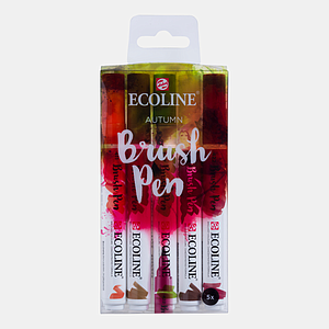 TALENS ECOLINE BRUSHPEN SET HERFST TINTEN - 5 KLEUREN
