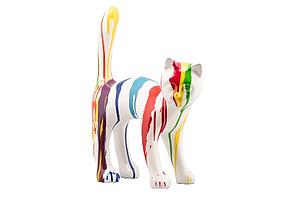 BEELDJE STANDING CAT - WIT 47X16X39CM - I