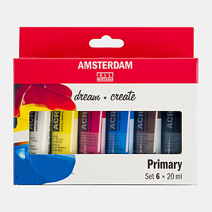 ACRYL STANDARD SERIES - PRIMARY 6 X TUBES 20ML