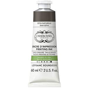 WATER WASHABLE ETCHING INK - RAW SEPIA - 60ML