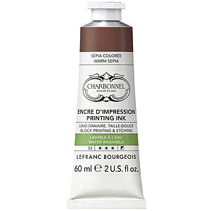 WATER WASHABLE ETCHING INK - WARM SEPIA - 60ML