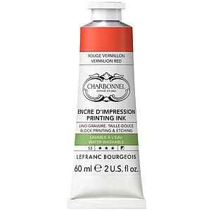 WATER WASHABLE ETCHING INK - VERMILLION RED - 60ML