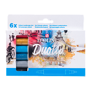 ECOLINE DUOTIP SET - URBAN LANDSCAPE 6ST