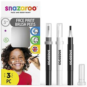 SN BRUSHPEN SET 3ST ZWART & WIT