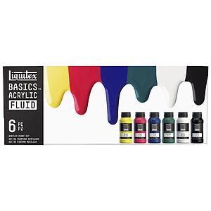 BASICS ACRYLIC FLUID SET 6 TUBES 118ML