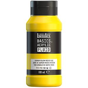 BASICS ACRYLIC FLUID TUBE 118ML - 382 CADMIUM YELLOW MEDIUM HUE