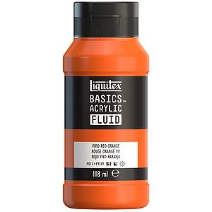 BASICS ACRYLIC FLUID TUBE 118ML - 384 VIVID RED ORANGE