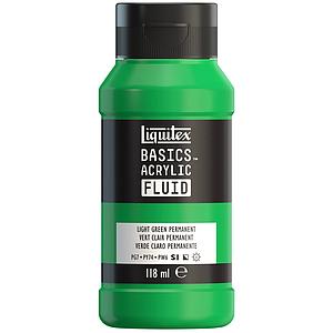 BASICS ACRYLIC FLUID TUBE 118ML - 406 LIGHT GREEN PERM