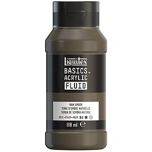 BASICS ACRYLIC FLUID TUBE 118ML - 409 RAW UMBER