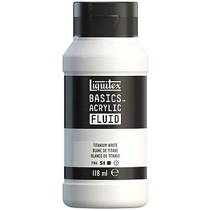 BASICS ACRYLIC FLUID TUBE 118ML - 413 TITANIUM WHITE