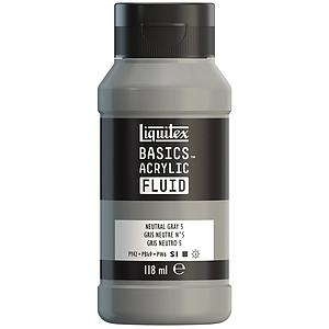 BASICS ACRYLIC FLUID TUBE 118ML - 414 NEUTRAL GREY