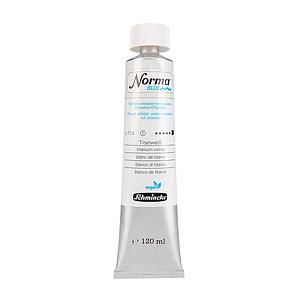 NORMA BLUE WATERMIXABLE OILPAINT TUBE 120ML S1 - 114 TITANIUM WHITE