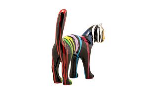 BEELDJE STANDING CAT - ZWART 47X16X39CM - I