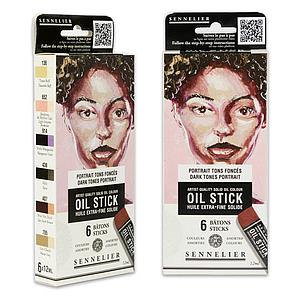 OILSTICK SET 6X12ML - DARK TONES PORTRAIT