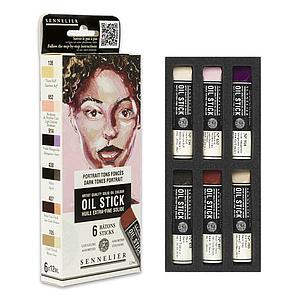 OILSTICK SET 6X12ML - DARK TONES PORTRAIT