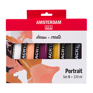 ACRYL STANDARD SERIES PORTRAIT SET - 6 X TUBES 120ML
